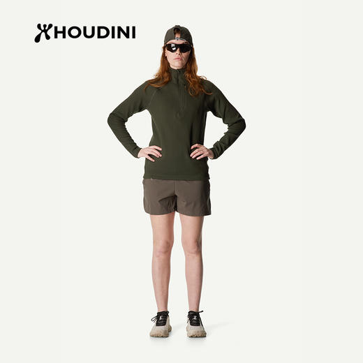 HOUDINI胡丁尼Pace Flow疾速女网眼透气立领抓绒衣外套 830046 商品图1