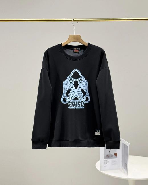 D123004新款佛头印花银狐绒落肩袖圆领卫衣男女同款 商品图1