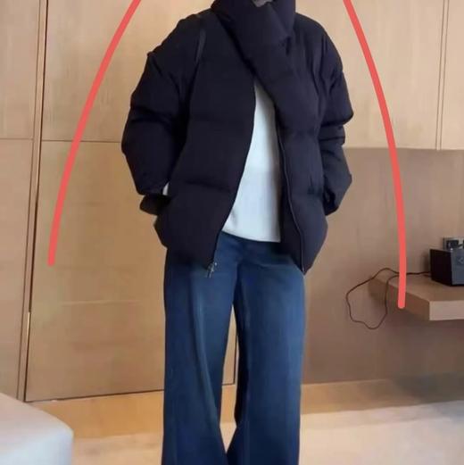 重磅渠道  西伯利围巾羽绒   大H围巾羽绒    短款面包服 宽松版型 商品图1