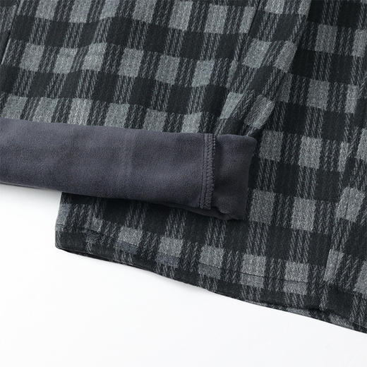 松紧腰格纹加绒弯刀裤，遮胯宽松休闲八分裤QYM25886 商品图3