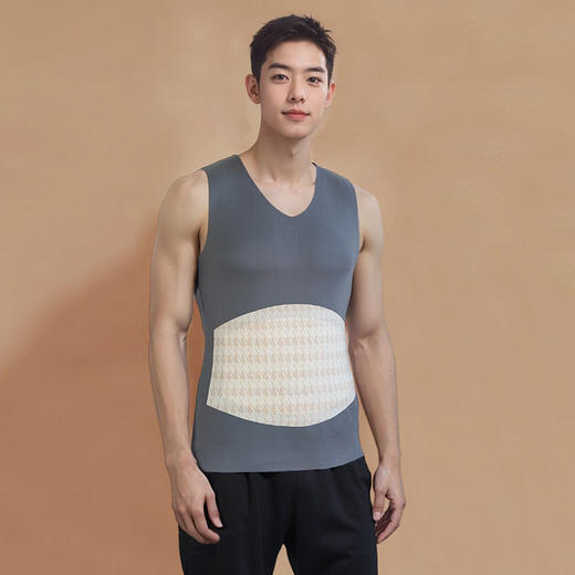 雀说半护羊毛保暖背心男女款冬无痕德绒秋衣加绒内衣坎肩马甲可外穿ALW06 商品图1