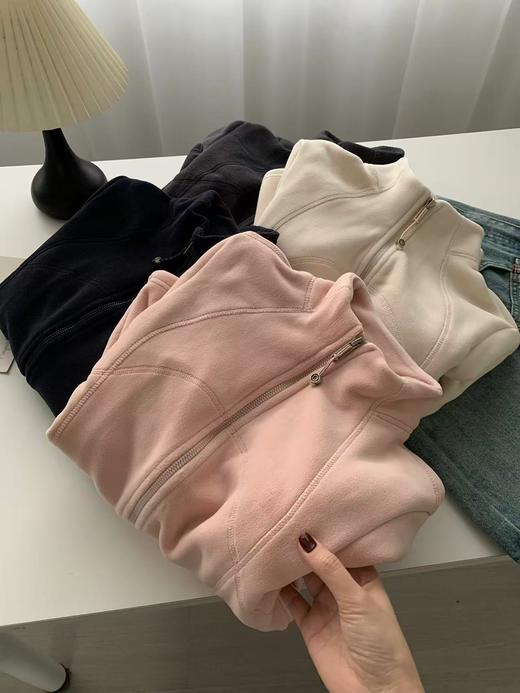 丁摩 立领双面奥利绒修身保暖外套女秋冬简约显瘦长袖开衫上衣5ZF-1313 商品图1