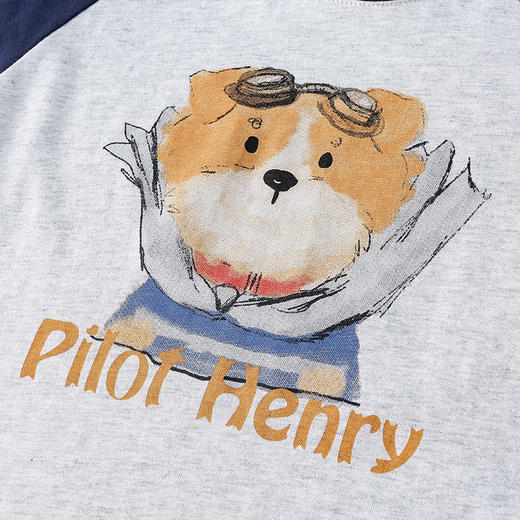 【纯棉防螨不起球】棉花堂25年春秋款纯棉透气动物长袖童装T恤——FA52116YX 商品图9