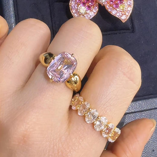 GAONAS  时尚贵气经典粉色金色戒指11731JP 商品图3