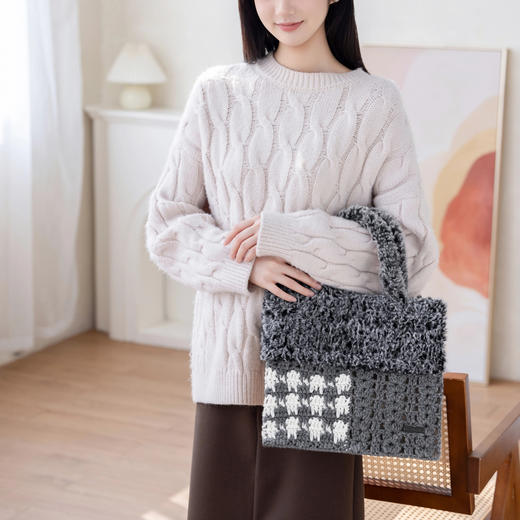 苏苏姐家绒绒托特包手工diy钩针编织毛线团手拎包包材料包 商品图3