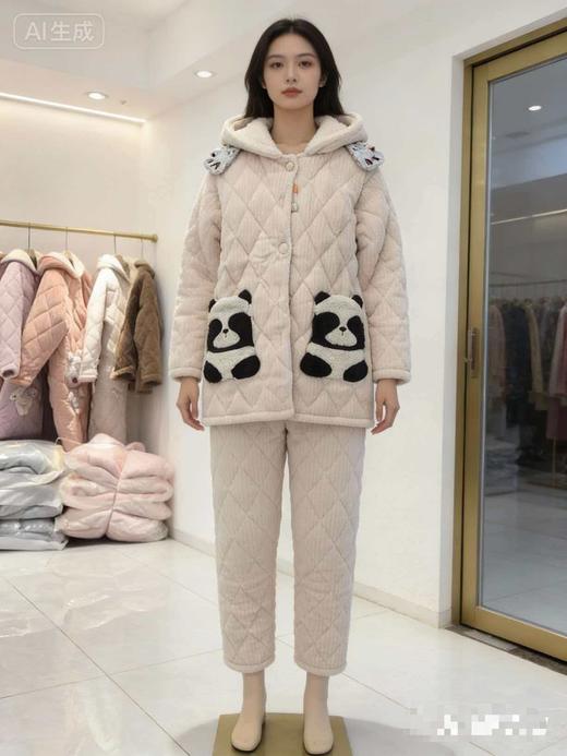 【YW】无忧购“清仓特价”三层夹棉99元包邮多款可选超厚家居服套装（截单后3-5天发货) 商品图4