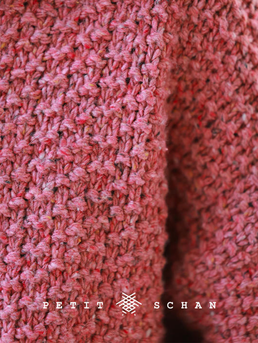 PETIT SCHAN小闪 CLO#1008 Careless 粗心大意 美利奴羊毛羊驼毛混纺粗针彩点开衫 商品图5