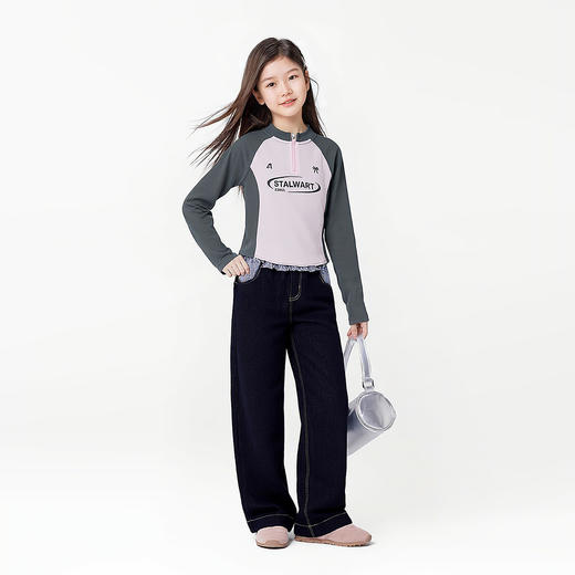 女童全腰牛仔单裤春季新款安奈儿童装EG616663 商品图3