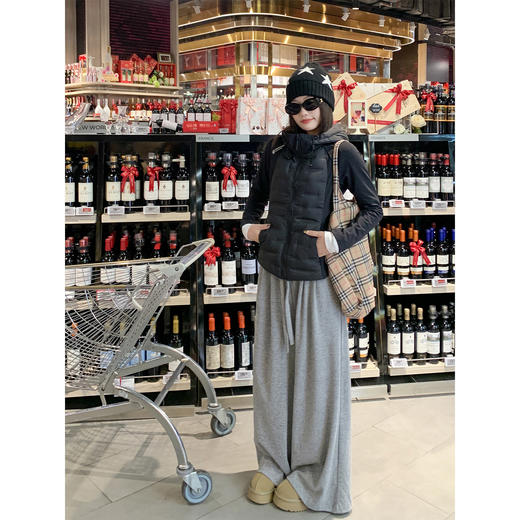 <曾小咸推荐>现货秒杀 ！微信超特价！2色韩系抽绳阔腿休闲裤 日常159.99 立减80 秒杀79.99！！牛角扣毛衣开衫特价89.99！ 商品图3