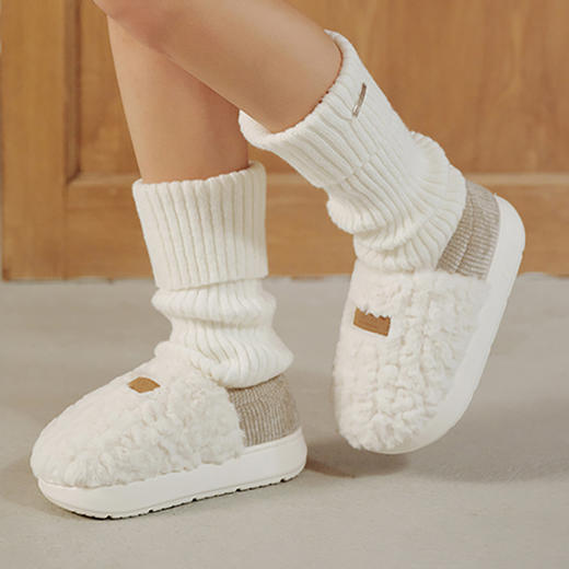 【昊达严选】PUXI 朴西司暖棉拖鞋男女包跟冬季加绒室内家居防滑情侣保暖棉鞋 商品图0