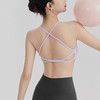 【限时秒】YOGACODE【火树银花系列】细肩带瑜伽内衣女可拆卸胸垫交叉线条美背瑜伽上衣DWC116194 商品缩略图0
