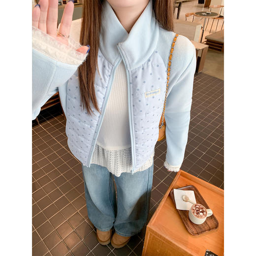 <曾小咸推荐>现货秒杀 ！微信超特价！韩系立领波点棉服外套 日常219.99 立减90 秒杀129.99！！ 商品图2