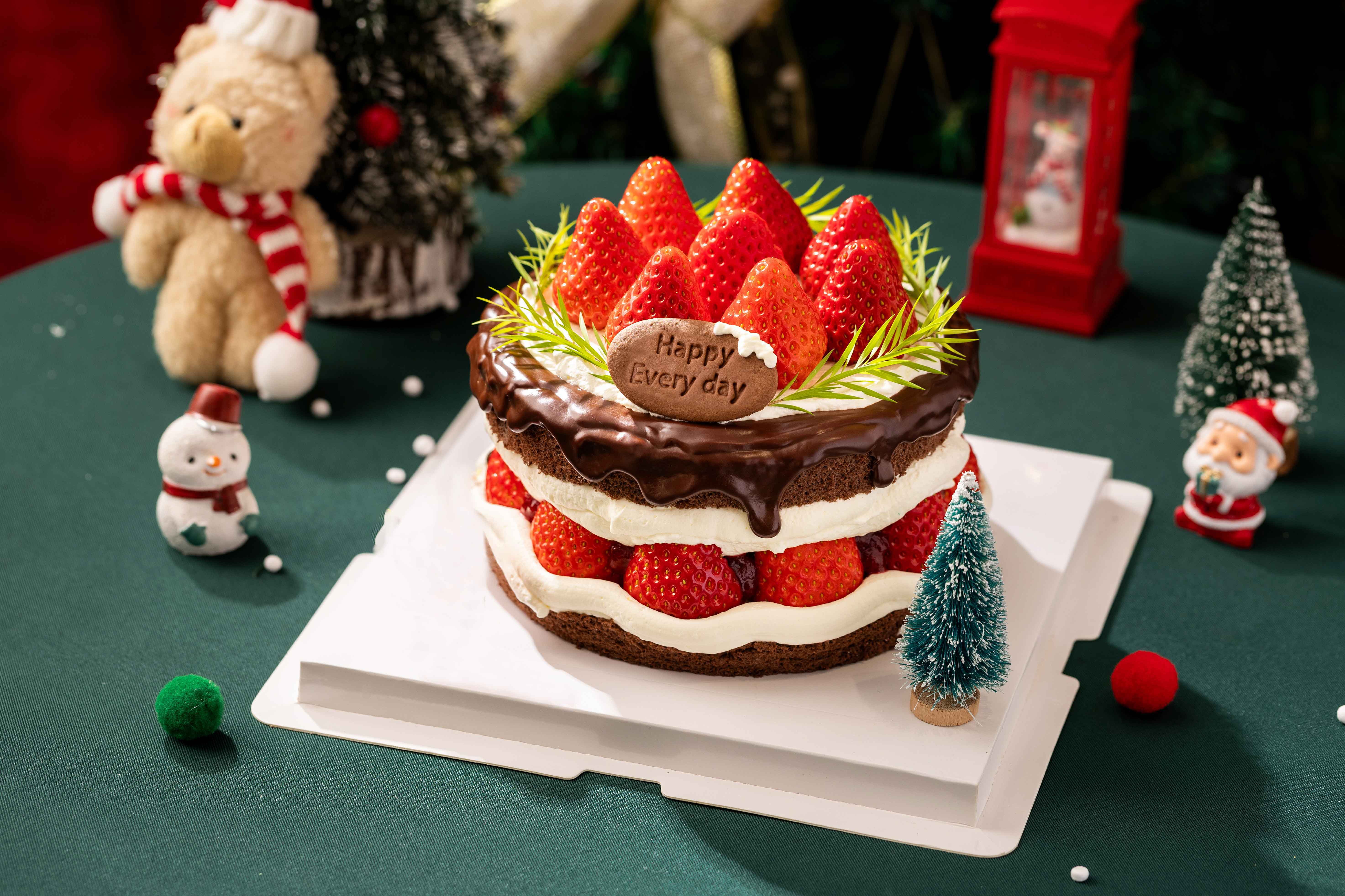 草莓可可裸蛋糕