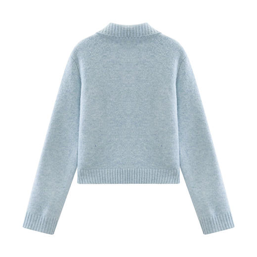 鹿向南「蓝色眼泪」秋冬新款原创设计小众韩系慵懒显白毛衣套装女 商品图2