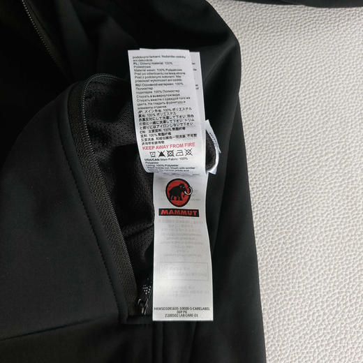 原单正品 MAMMUT猛犸象Clion红标男款户外防风加绒连帽软壳外套，
尺码：M～XXXL 商品图7