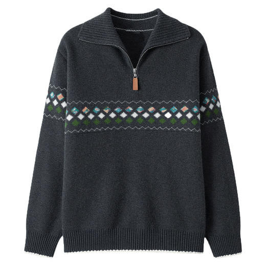 CC翻领毛衣女款2025新款半拉链针织衫保暖漂亮洋气高级感打底衫冬季 商品图4