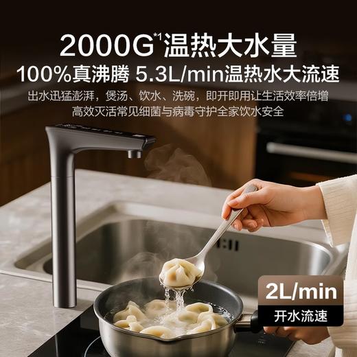 海尔（Haier）新品2000G鲜活水ProMax净热一体3.0天然矿水储热罐厨下净水器可配管线机 6年长效膜通量1200G R988 商品图2