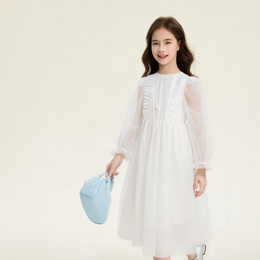 笛莎Deesha 童装女童连衣裙2026春新款网纱礼服连衣裙 商品图1