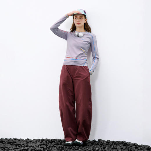 714street运动撞色速干T恤女2026春季潮牌户外吸湿凉感长袖骑行服 商品图2