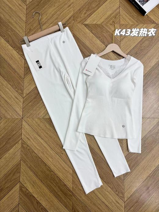 D123007冬季新款女士羊绒蚕丝发热衣套装免穿内衣 商品图9
