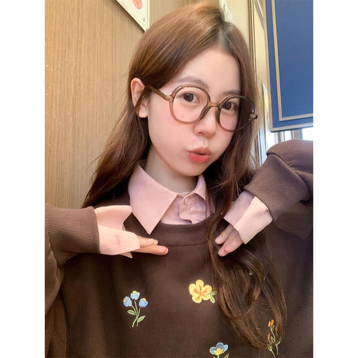 <曾小咸推荐>现货秒杀 ！微信超特价！韩系假两件加绒卫衣 日常229.99 立减140 秒杀89.99！！ 商品图1