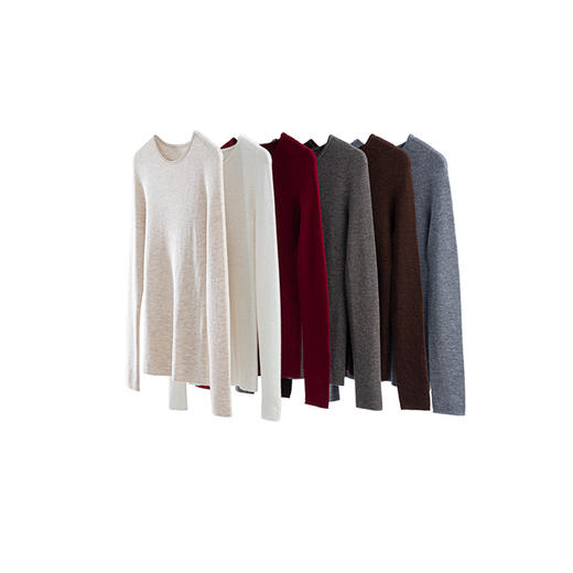 特绽放074朵/恰恰好打底衫·扬子纱圆领套头毛针织衫可机洗毛衫女 商品图4