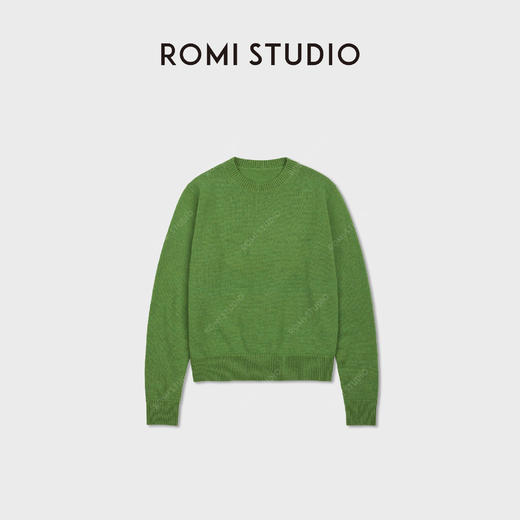 ROMI STUDIO“轻奢简约”羊绒羊毛混纺圆领套头毛衣 RWDWST1705 商品图3