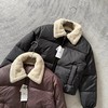 D123011新品女士羊羔毛领短款羽绒服外套保暖通勤 商品缩略图3