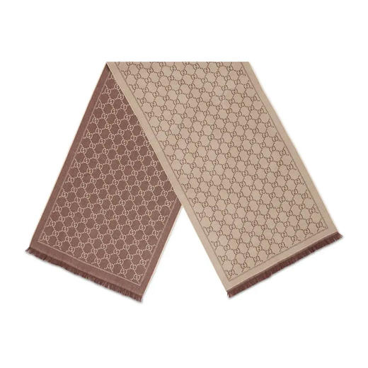 【四】GUCCI 古驰 女士GG提花图案羊毛针织围巾 混色 133483 3G200 2764 商品图1