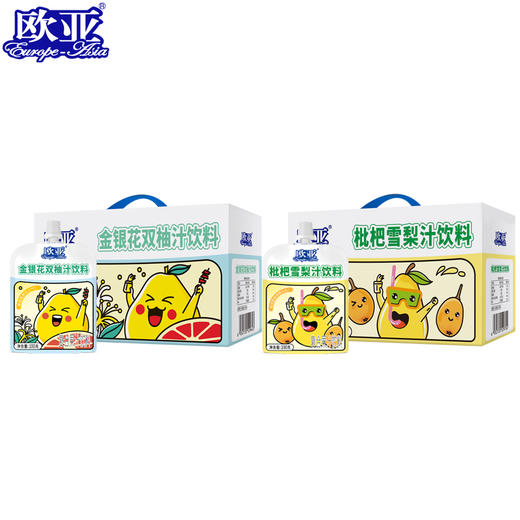 欧亚金银花双柚汁/枇杷雪梨汁100g*12袋/箱 商品图0