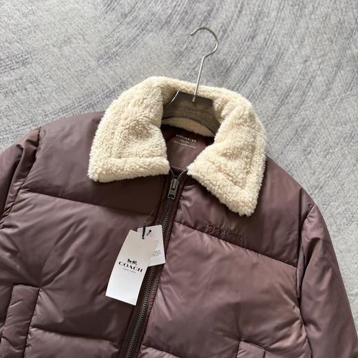 D123011新品女士羊羔毛领短款羽绒服外套保暖通勤 商品图9