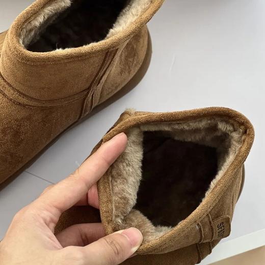 英国Nudilor 胖墩面包雪地靴 ， 鞋面仿牛反绒皮！带有纹理与光泽！细腻有质感！【3-5天发货】 商品图5