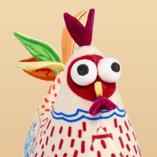 故宫博物院 布茶鸡玩偶 斗彩系列毛绒玩偶8寸4寸 鸡缸杯 商品图4