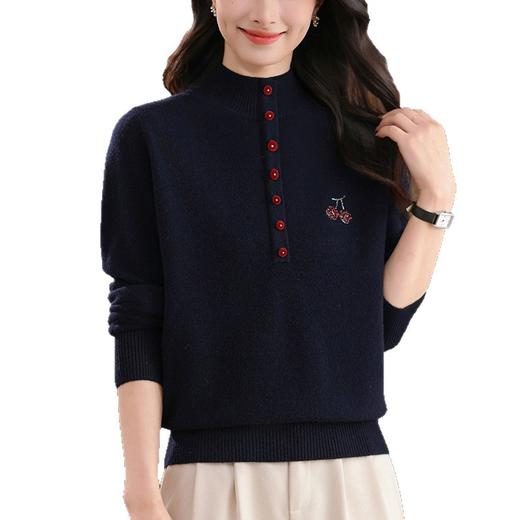 CC100纯羊毛打底衫冬季内搭气质减龄上衣2025新款洋气时尚毛衣女厚 商品图4