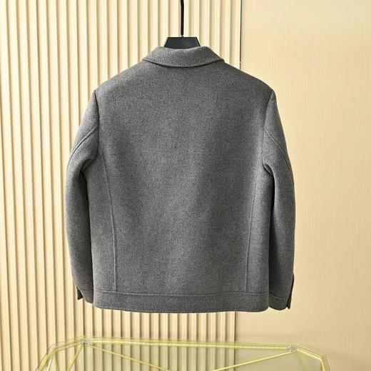 杰尼亚2025新款羊毛呢羽绒两件套男士短款夹克外套 商品图4