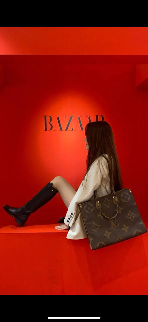 Lv onthego 大号 老花拼色 托特包 商品图2