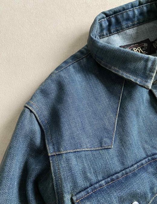 D123008传统美式工装风男士商务休闲牛仔衬衫 商品图10