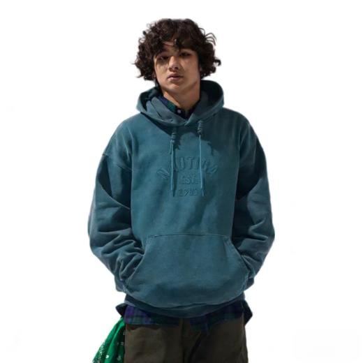 Nautic@ 长骨川 贴布绣水洗做旧 复古连帽卫衣 WY013 商品图2