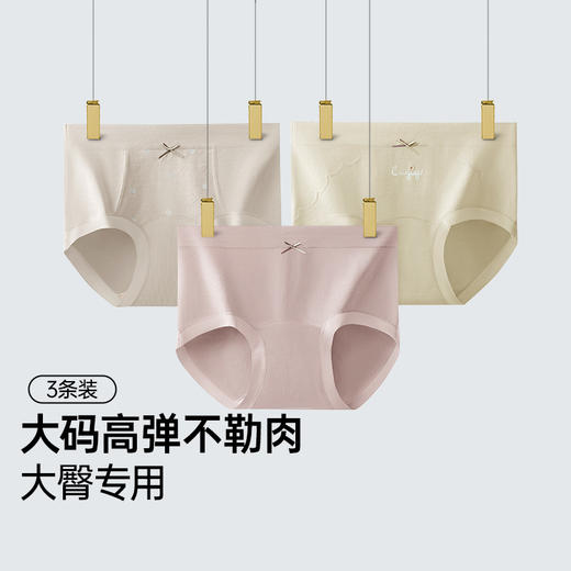 N2-【高腰全包臀】【胖mm大码专属】【不卡档不夹PP】润微高腰收腹内裤女新款大码女士女生舒适棉透气三角裤不夹臀胖mm  花漾轻肤 商品图0