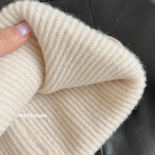 丁摩 含羊毛帽型巨好！针织毛线帽韩版秋冬保暖纯色大头围冷帽男女5ZF-26010 商品图3