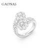 GAONAS  瑞雪奢华白色花朵璀璨开口戒11795JW 商品缩略图1