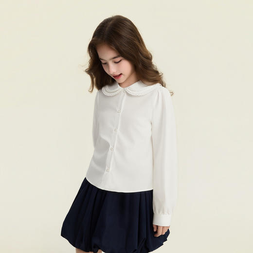 笛莎Deesha 童装女童衬衫2026春新款甜美翻领衬衫 商品图1