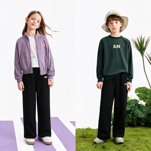 男女童针织夹裤春季新款安奈儿童装EM616672 商品图3