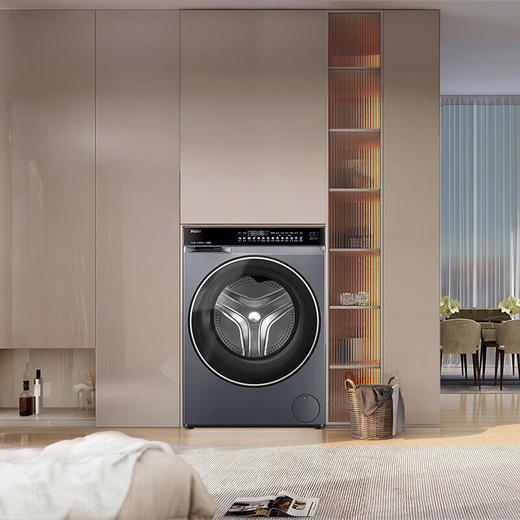 海尔（Haier）滚筒洗衣机10公斤精华洗直驱变频超薄嵌入微蒸空气洗智能投放 洗烘一体XQG100-HBLDE580HU1 商品图2