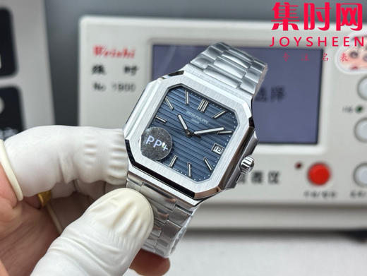 PP+百达翡丽 方形鹦鹉螺 新系列CUBITUS 5821 7128男士腕表 牛仔蓝 商品图2