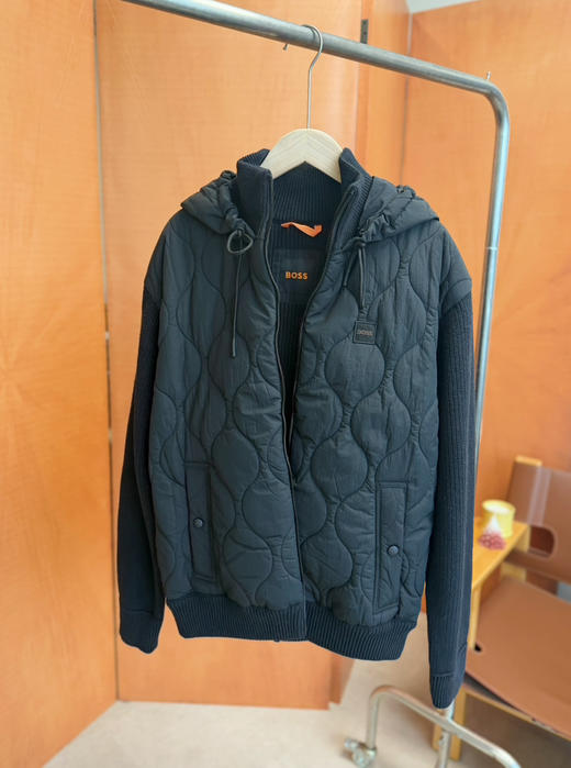 2512503     B 针织🧶拼接连帽外套 棉服 商品图0