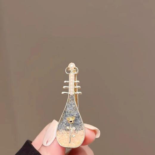 【琵琶发夹】敦煌福泽小众温柔古风发夹 新中式仙气刘海夹镂空珍珠碎发卡子侧边鸭嘴夹头饰 商品图1