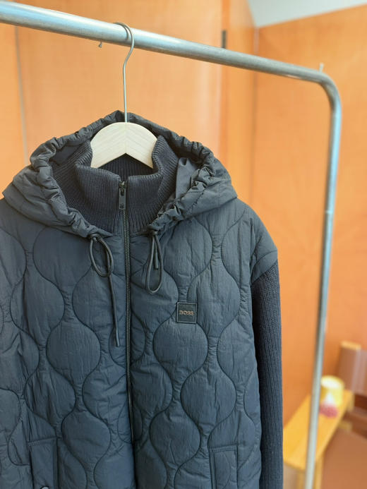 2512503     B 针织🧶拼接连帽外套 棉服 商品图1