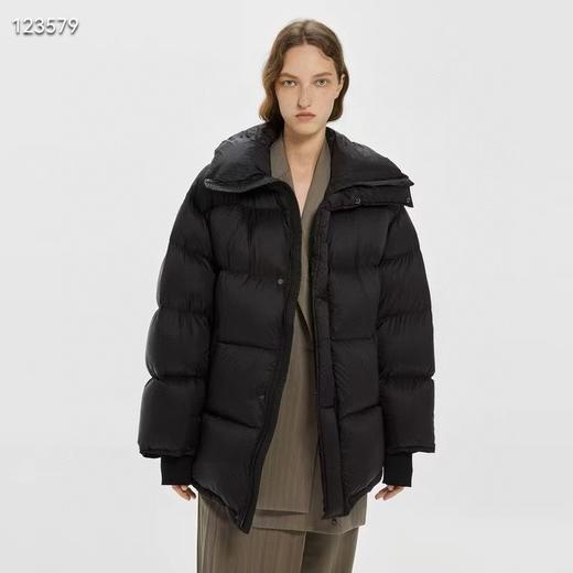 丁摩 90白鸭绒冬装新品大翻领泡芙羽绒服大牌宽松拉链立领外套5ZF-03 商品图3
