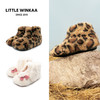 西班牙Littlewinkaa童鞋冬季新款萌趣豹纹垂耳兔毛绒儿童短靴加绒保暖靴 商品缩略图0